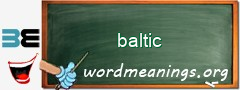 WordMeaning blackboard for baltic